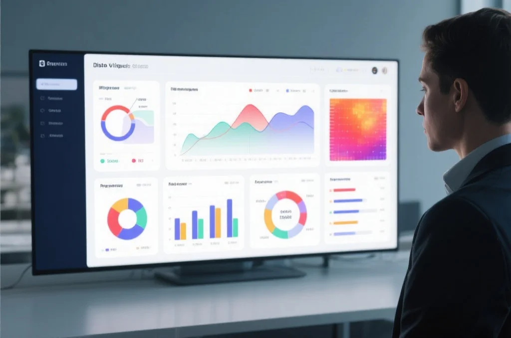 展示关键模式的现代数据可视化仪表板